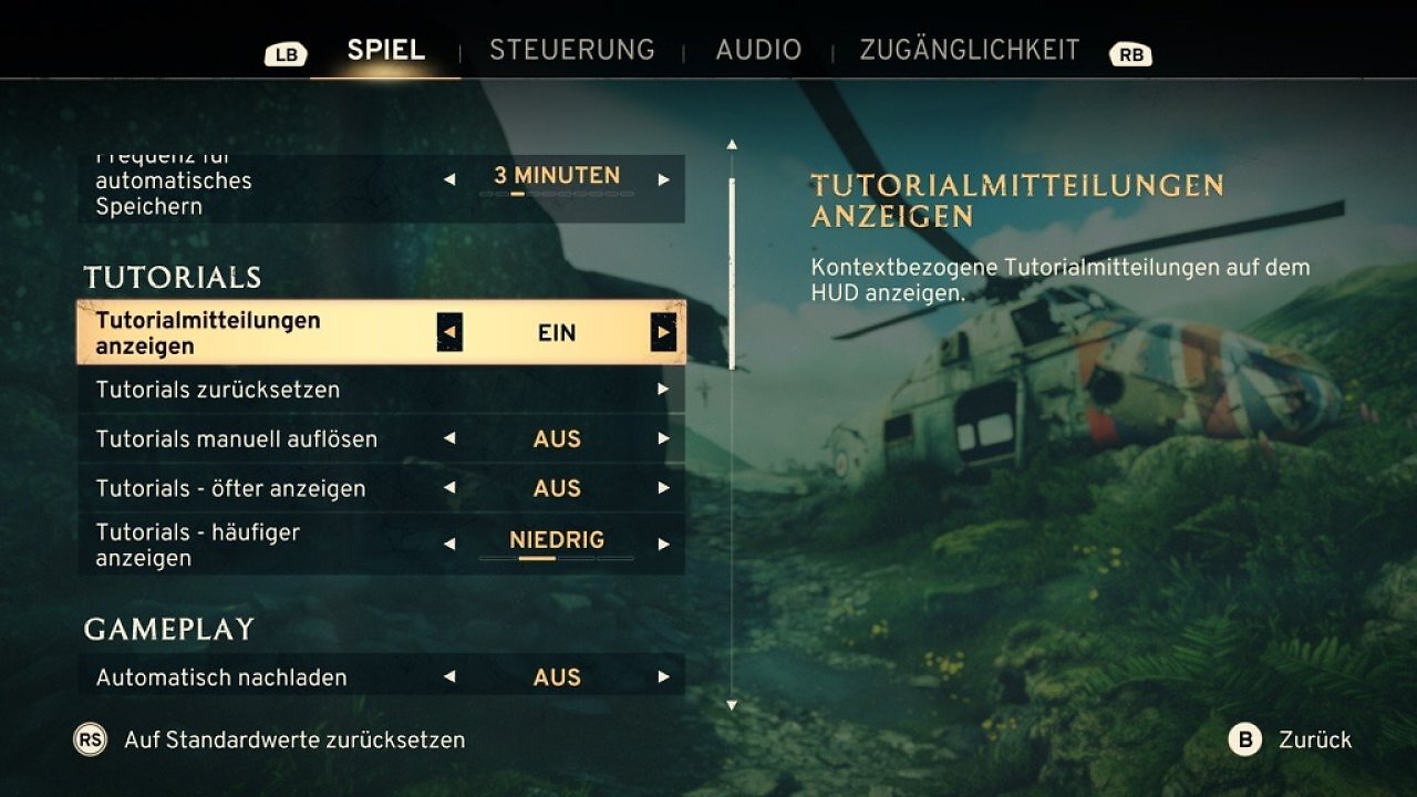 Tutorial-Optionen in Atomfall.