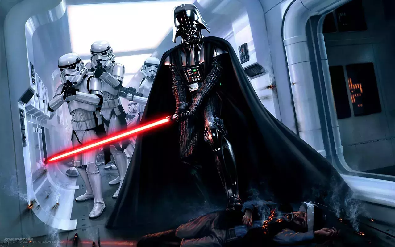 Darth Vader in der Schlussszene von Rogue One.