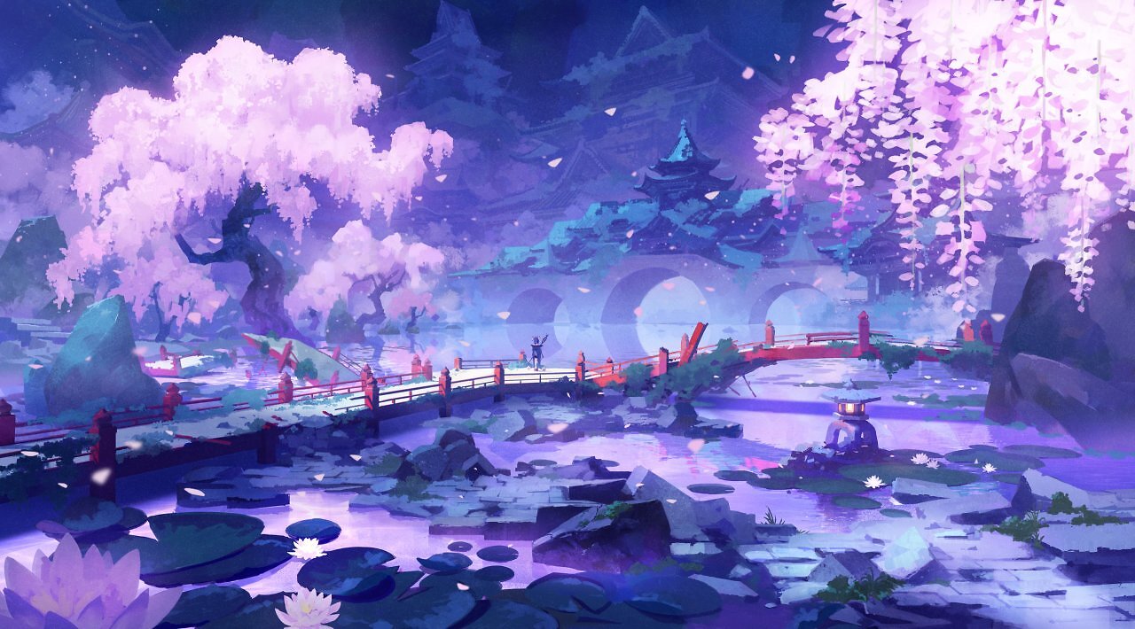 Anime Kirschblüten Welt