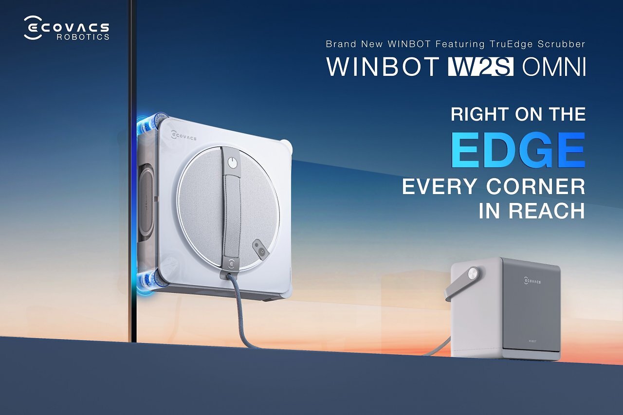 Genau das fehlte beim Vorgänger noch: Der Ecovacs Winbot W2S Omni kommt jetzt auch bis an den Rahmen und in die Ecken.