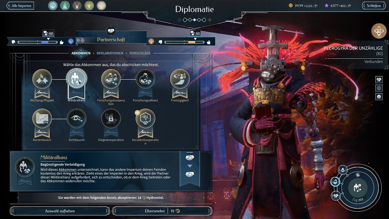 Das Diplomatiemenü aus Endless Legend und Endless Space 2 hat ausgedient: In Endless Legend 2 kommt das entschlackte Menü aus Humankind zum Einsatz.