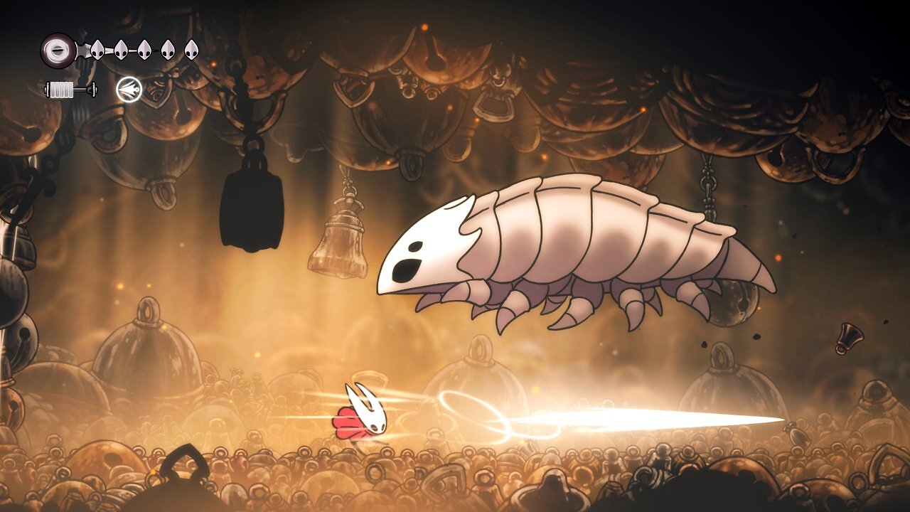 Mehr als 40 Bosskämpfe erwarten euch allein im Hauptspiel. Irgendwann später will Team Cherry auch noch DLC-Erweiterungen veröffentlichen.