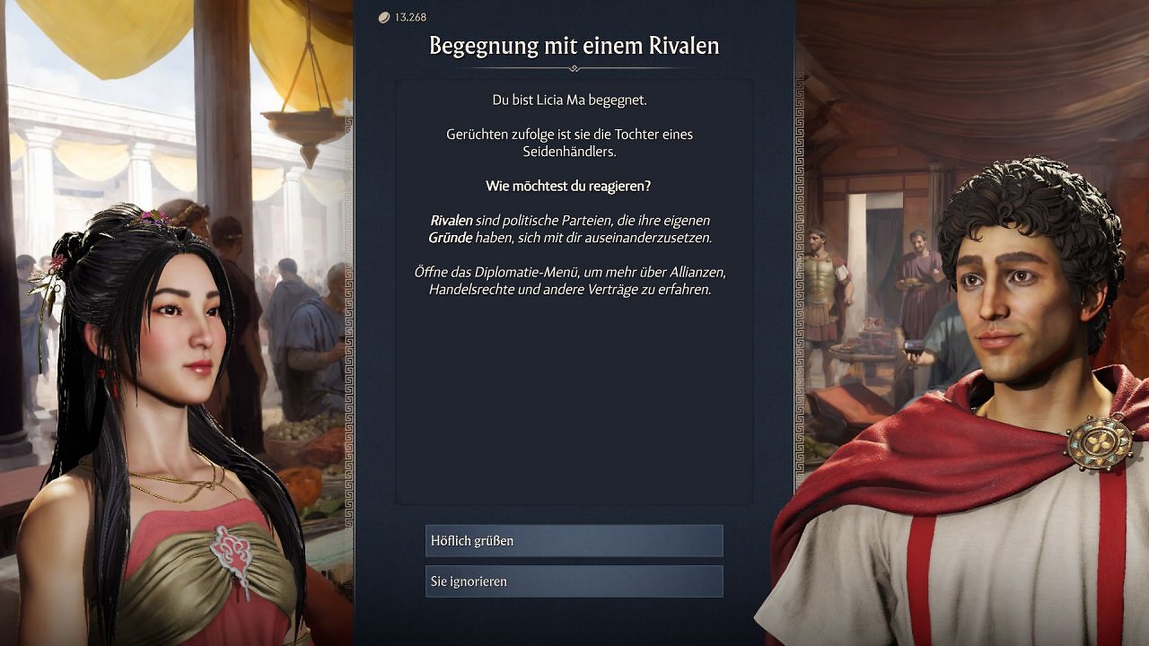 [10/09/2025] In Anno 117: Pax Romana begegnen euch wieder andere KI-Mitspieler, mit denen ihr handeln oder Bündnisse schmieden könnt.