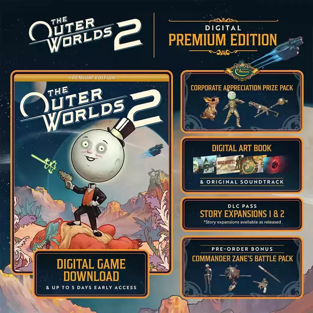 [30/09/2025] Hier ist ein Blick auf die Inhalte der Premium-Edition von The Outer Worlds 2.