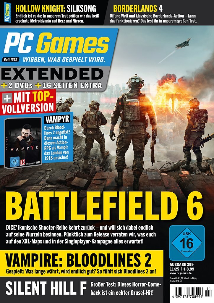 [10/10/2025] Das Cover der PC Games Extended 11/25