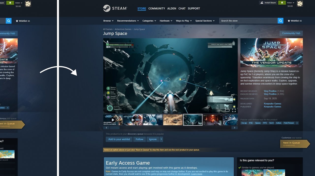 [09/11/2025] Steam: Valve wirbt im neusten Update mit schickerem Shop-Design