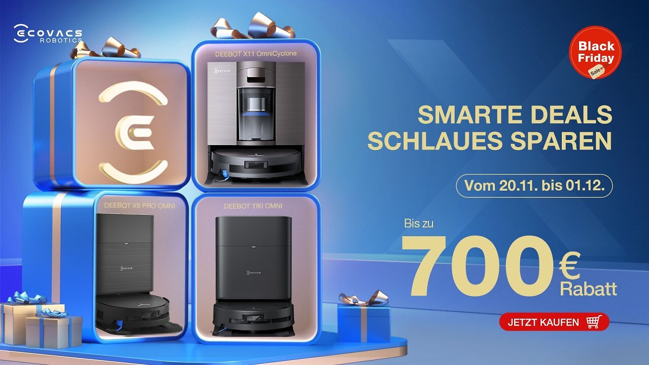 Werbebanner für Saugroboter von Ecovacs