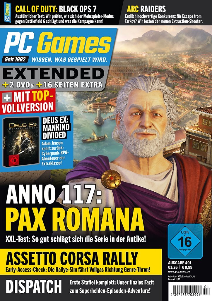 [13/12/2025] Das Cover der Extended-Ausgabe der PC Games 01/26