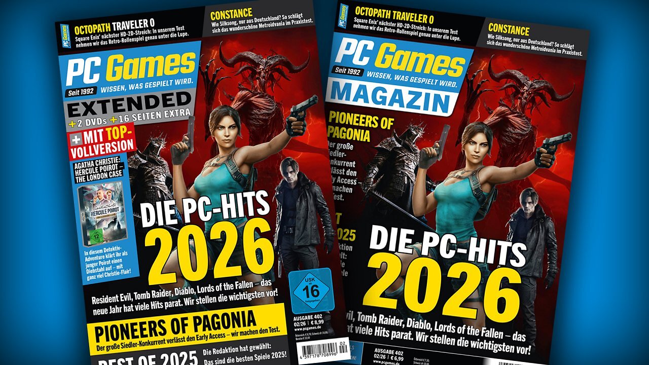 [13/01/2026] Die beiden Heftvarianten der PC Games 02/26