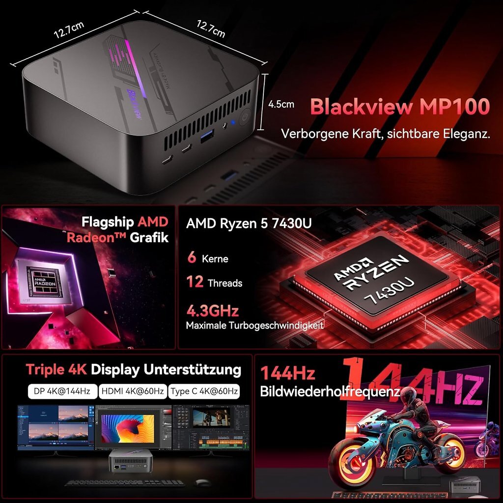 [19/02/2026] Der Blackview MP100 ist ein stark ausgestatteter Mini-PC zum attraktiven Preis.