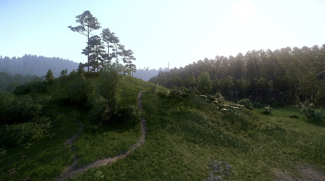 Ein Hügel mit grünem Gras und einem Baum auf der Spitze - PS5 & Xbox-Series-Update.