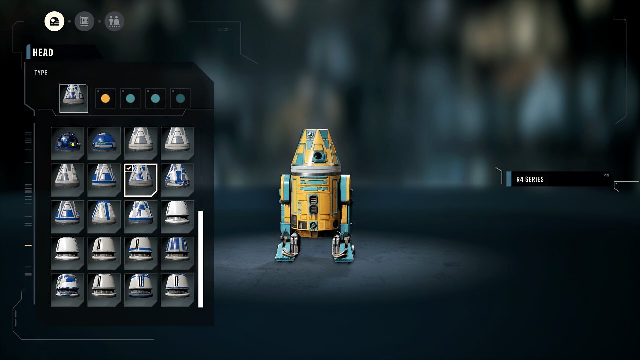 [05/03/2026] Eine der Einrichtungen des Den ist die Station zur Individualisierung von Charakteren, wo wir unter anderem auch Astromech-Droiden zusammenbauen können.