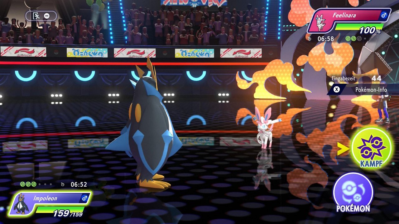 [10/04/2026] Das Interface während eines Pokémon-Kampfes ist recht minimalistisch gehalten.