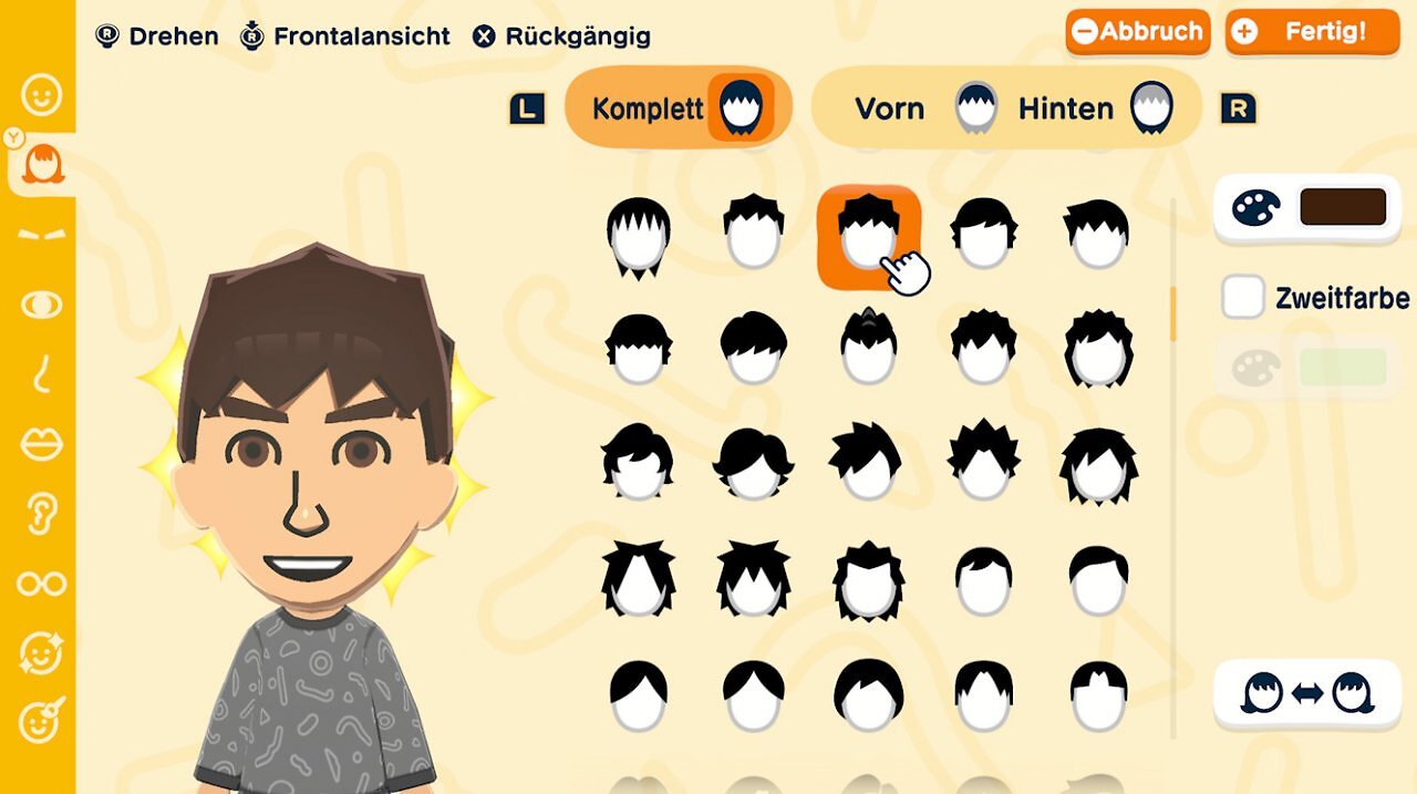 [15/04/2026] Miis lassen sich entweder über den Mii-Editor oder ein Fragen-System erstellen. Eine Zufalls-Option gibt es leider nicht.