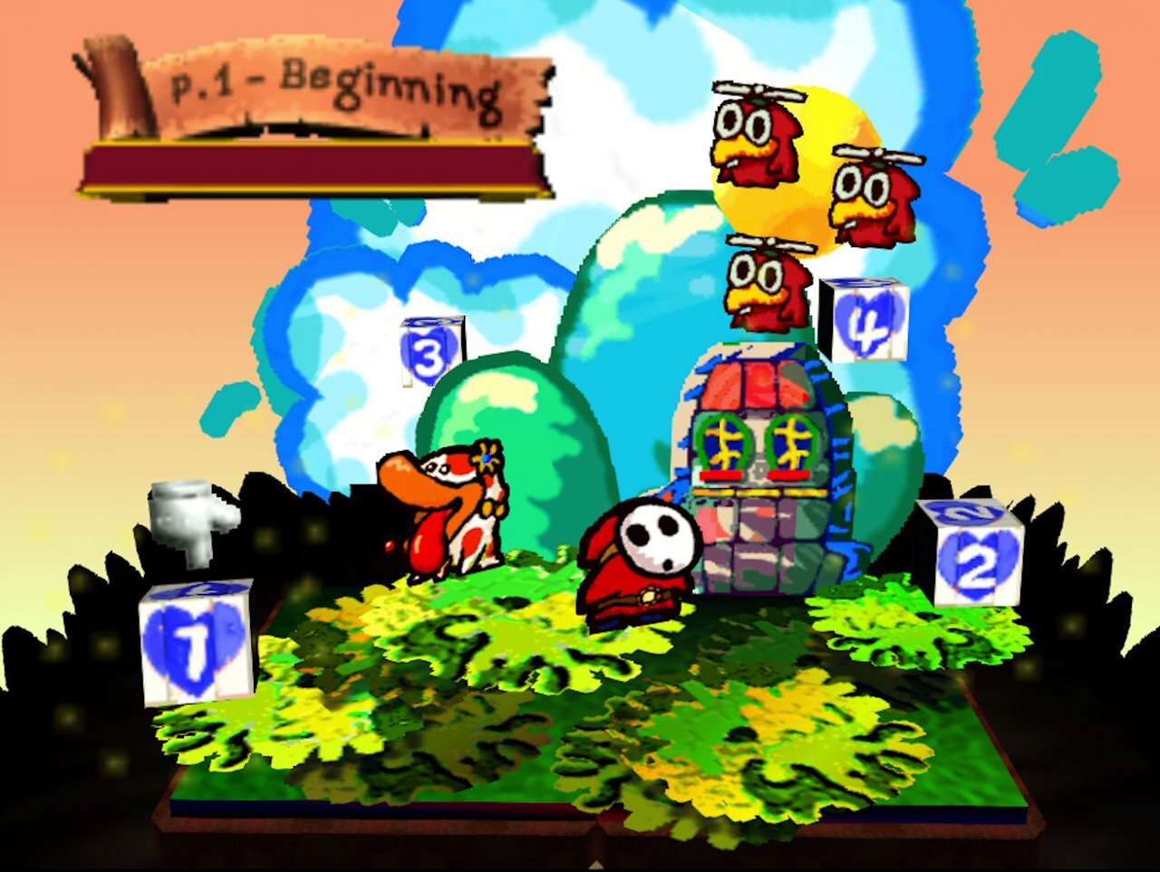 [24/04/2026] Yoshi's Story auf dem N64 war wie ein Pop-up-Buch gestaltet. Levels bestanden teils aus mehreren Seiten.