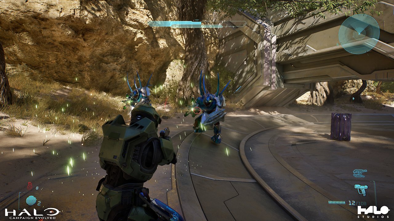 Eine Kampfszene aus dem Halo Remake.