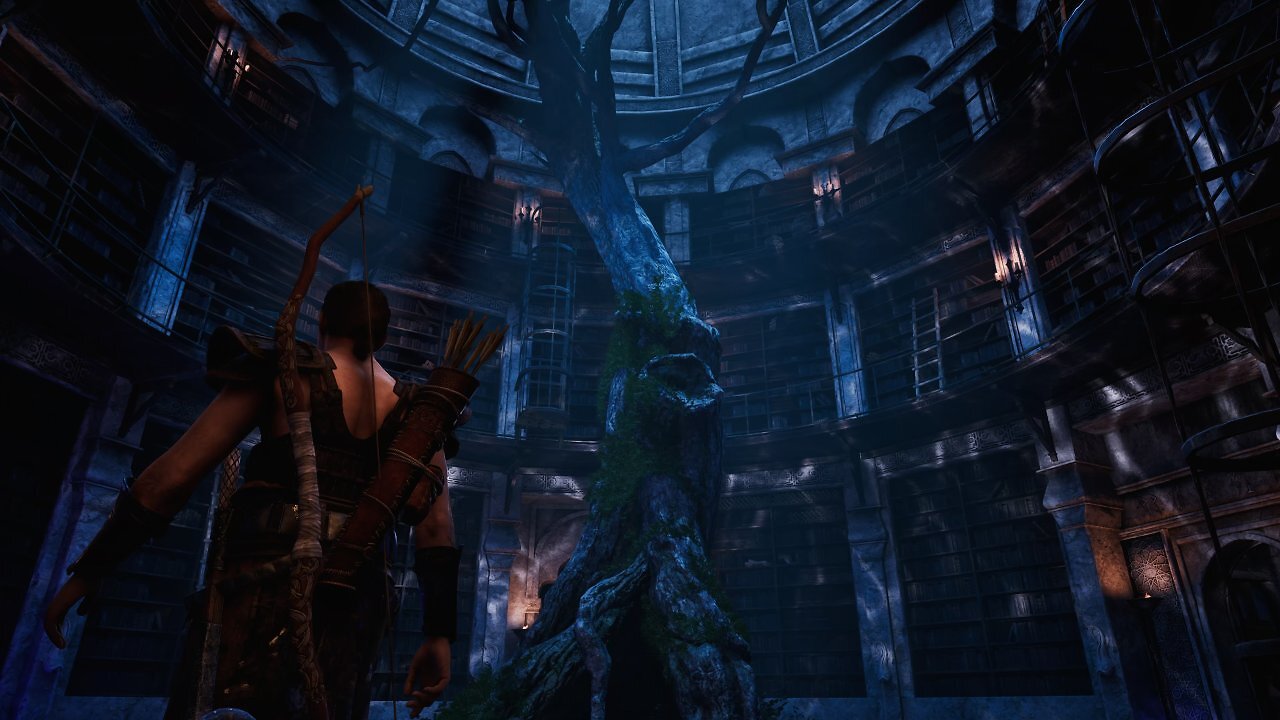 Der Held läuft durch die Quartiere der Wassermagier im Gothic Remake.