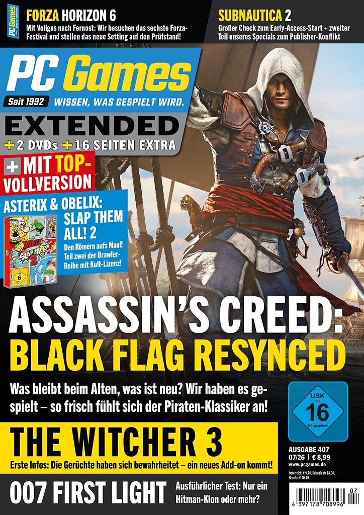 [12/06/2026] Das Cover der PC Games Extended 07/26