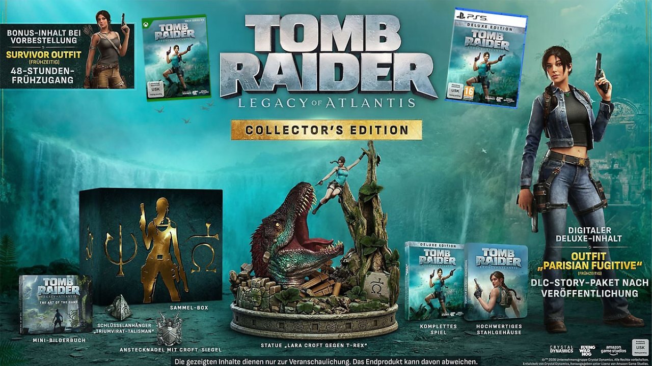 [11/06/2026] Tomb Raider - Legacy of Atlantis: Jetzt vorbestellbar - Collector's Edition stark nachgefragt