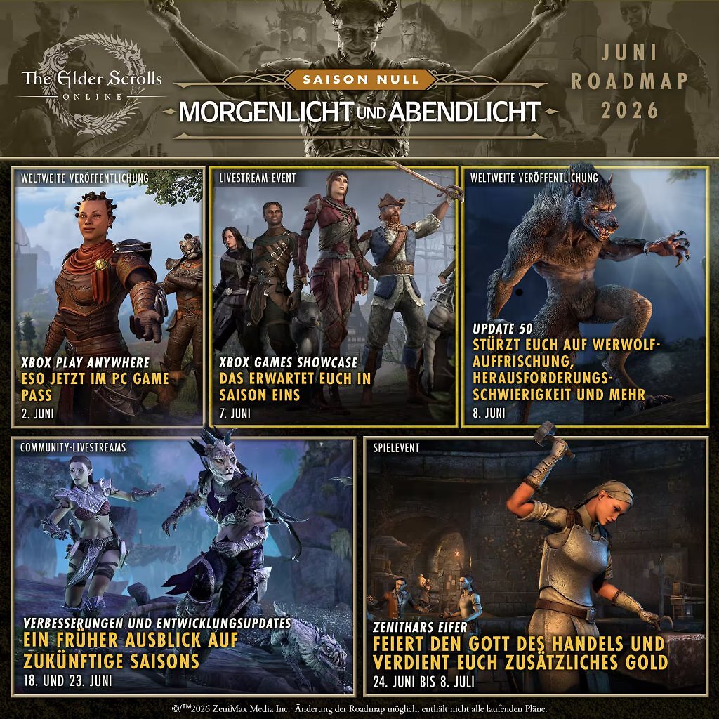 [02/06/2026] Roadmap für TESO-Spielevents im Monat Juni
