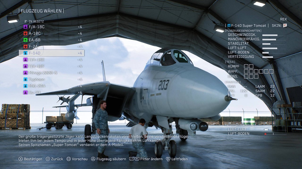 Im späteren Spielverlauf habt ihr Zugriff auf eine Vielzahl von Flugzeugen.