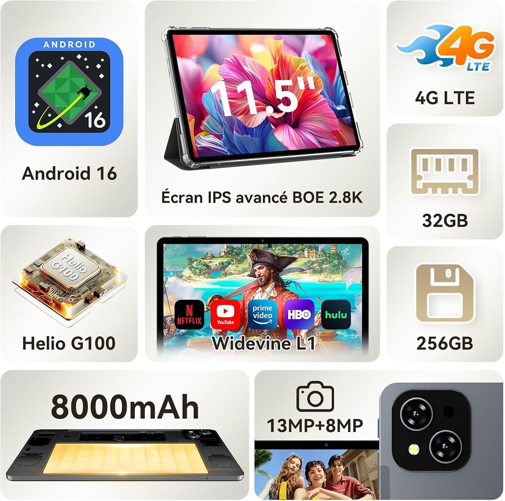 [22/07/2026] Zum vergleichsweise günstigen Preis bietet das Tabwee T12 Pro eine erstaunlich gute Ausstattung.