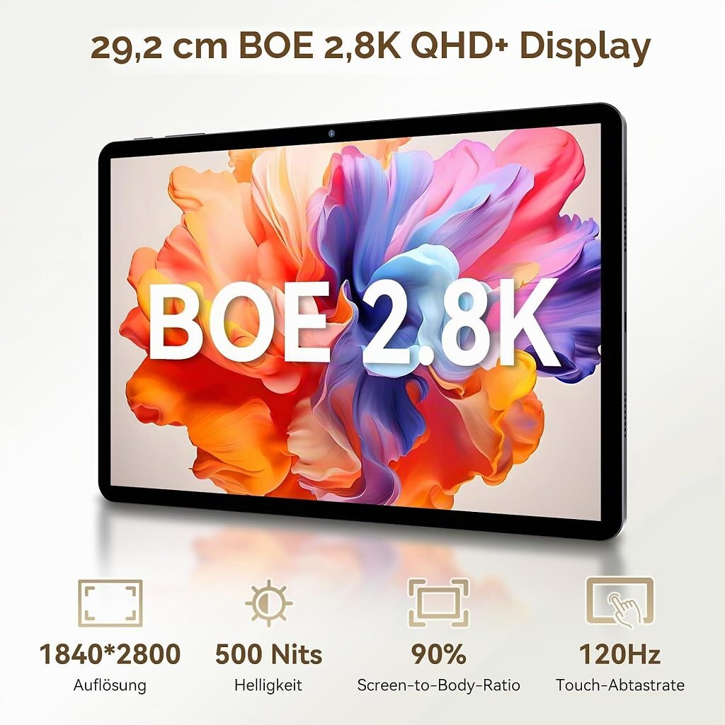 [09/07/2026] Das Tabwee T12 Pro hat ein sehr scharfes und helles Display.
