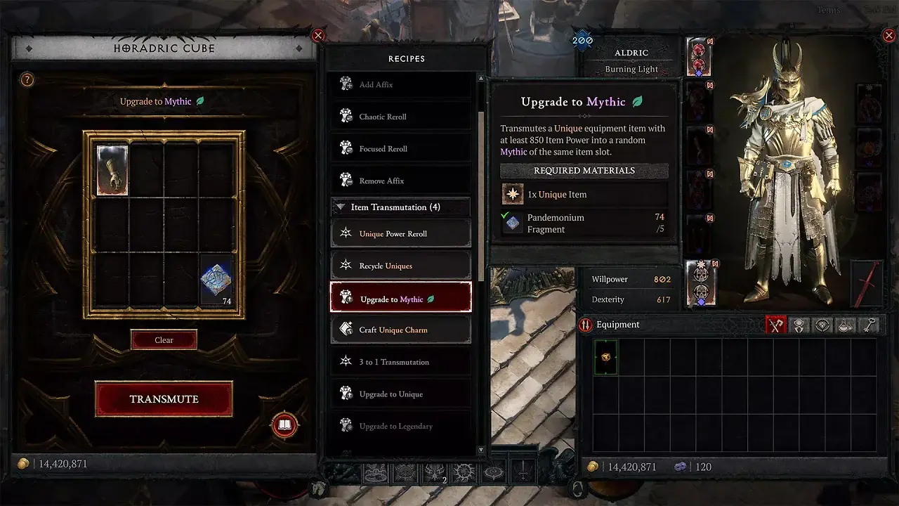 [08/07/2026] Diablo 4 Saison 14: Wer jetzt Mythics craftet, bereut es nächste Woche womöglich (2)