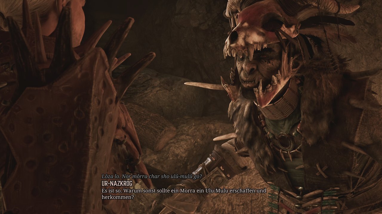 Eine Ork-Schamanin im Gespräch