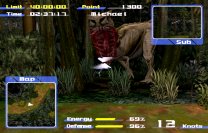 Dieser Dino verfolgt Sie durch den Dschungel.