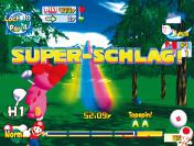 Ein perfekter Schlag, mit Topspin gespielt.