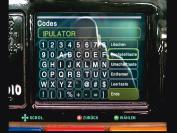 CHEAT Geben Sie die Codes in die Zeile ein, um die entsprechenden Effekte zu aktivieren.