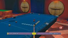 Der orangefarbene Pfeil zeigt an, in welche Richtung und mit welcher Geschwindigkeit die angepeilte Kugel rollen wird. BILD: PLAYZONE