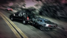 Etwas, das nicht nur Fahranfänger verinnerlichen sollten: Zu dichtes Auffahren kann in einem Unfall enden. Man beachte die detaillierte Zerlegung der Autos.