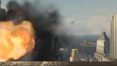 Überraschend und mit krachenden Explosionen fallen die Truppen der deutschen Armee in den USA ein.