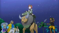 Wir können auf dem Tauros reiten.