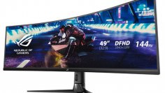 Besonders breit: Der Asus ROG Strix XG49VQ. In unserem Special findet ihr Infos zum Monitorkauf und eine Marktübersicht mit 60 Modellen.