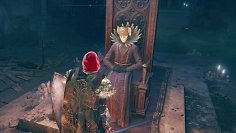 Der Charakter steht vor Fürst Ymir