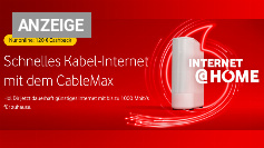 Vodafone-Deals: Gigabit-Internet bis zu 12 Monate gratis + 120 € Cashback