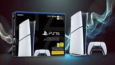 Sony hat das digitale Rechtemanagement für gekaufte Digitalspiele erneuert. Das steckt dahinter. Das Bild zeigt die PS5 mit Controller und Verpackung.