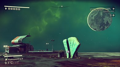 Blick von einem Mond ins All