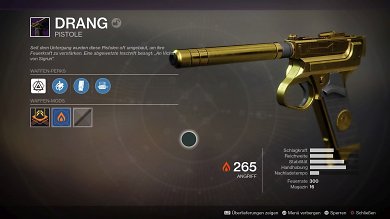 Drang: Die legendäre Pistole könnt ihr euch in Destiny 2 über eine Quest erspielen. (2)