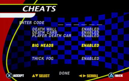 Cart Fury - Cheats