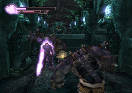 Mit fünf violetten Seelen kann man sich wieder in den Onimusha verwandeln. 