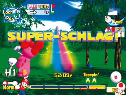 Ein perfekter Schlag, mit Topspin gespielt.