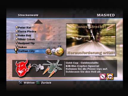 Fahren Sie selbst auf den Bonusstrecken.