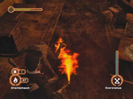 Mit dem Flammenwerfer kann man draufhalten.