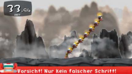 Gar nicht so leicht, diese Primatenbande zu balancieren.