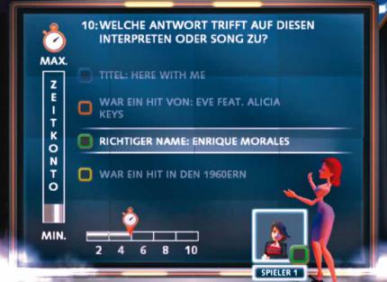 Im Einzelspieler-Modus ist Buzz! nicht halb so witzig wie mit Freunden.