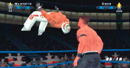 Rey Mysterio zeigt auch auf der PSP, dass er ein Bilderbuch-Athlet ist. 